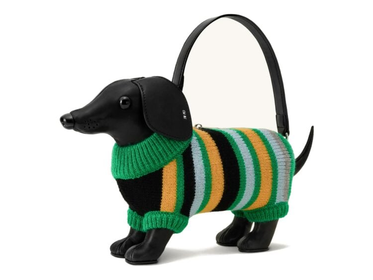 JW PEI Addison Dachshund Handbag Black