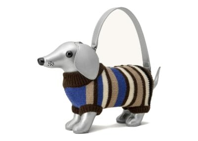 JW PEI Addison Dachshund Handbag Silver