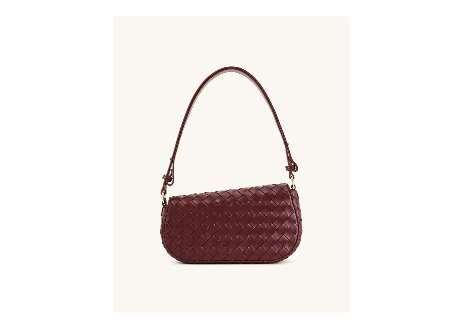 JW PEI Addisyn Weave Texture Shoulder Bag Burgundy - görsel 3