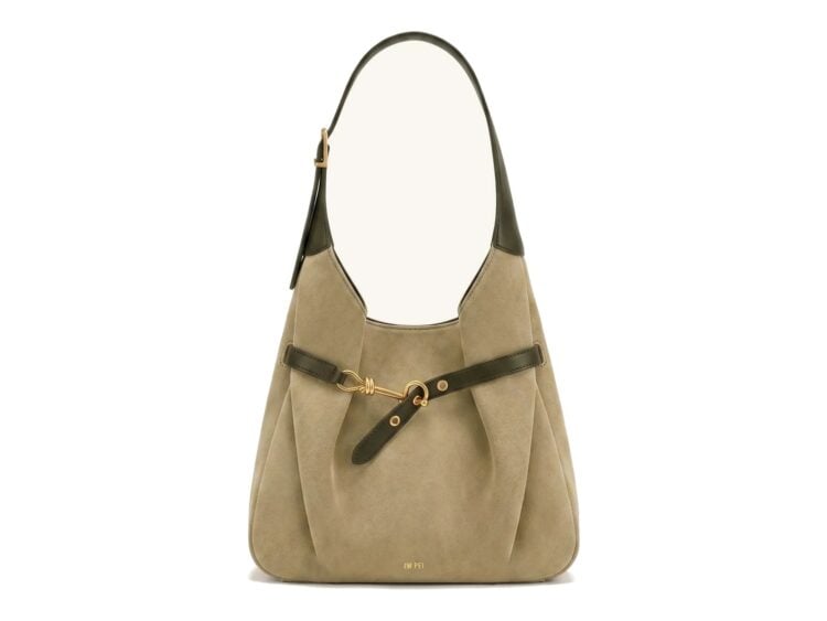 JW PEI Alina Faux Suede Hobo Bag Brownish Green