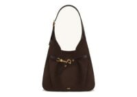 JW PEI Alina Faux Suede Hobo Bag Chocolate Brown