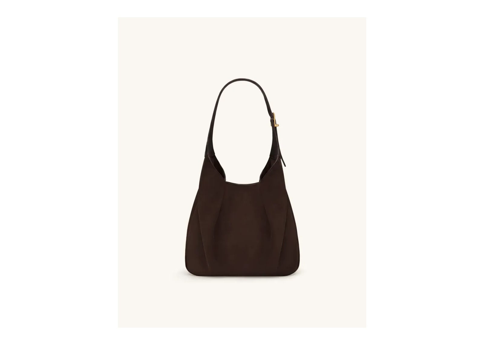 JW PEI Alina Faux Suede Hobo Bag Chocolate Brown - görsel 3