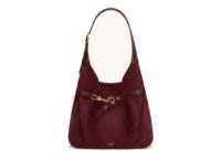 JW PEI Alina Faux Suede Hobo Bag Deep Burgundy