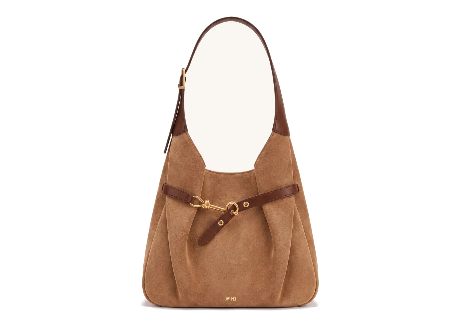 JW PEI Alina Faux Suede Hobo Bag Mocha Brown