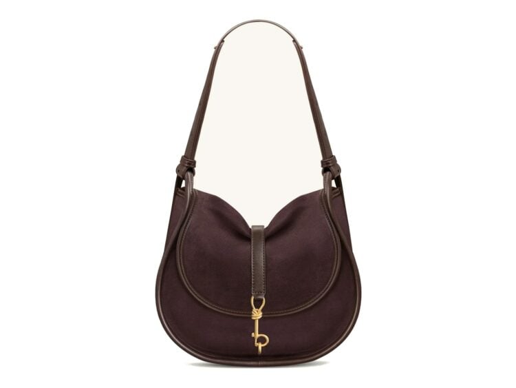JW PEI Arla Small Faux Suede Hobo Bag Chocolate