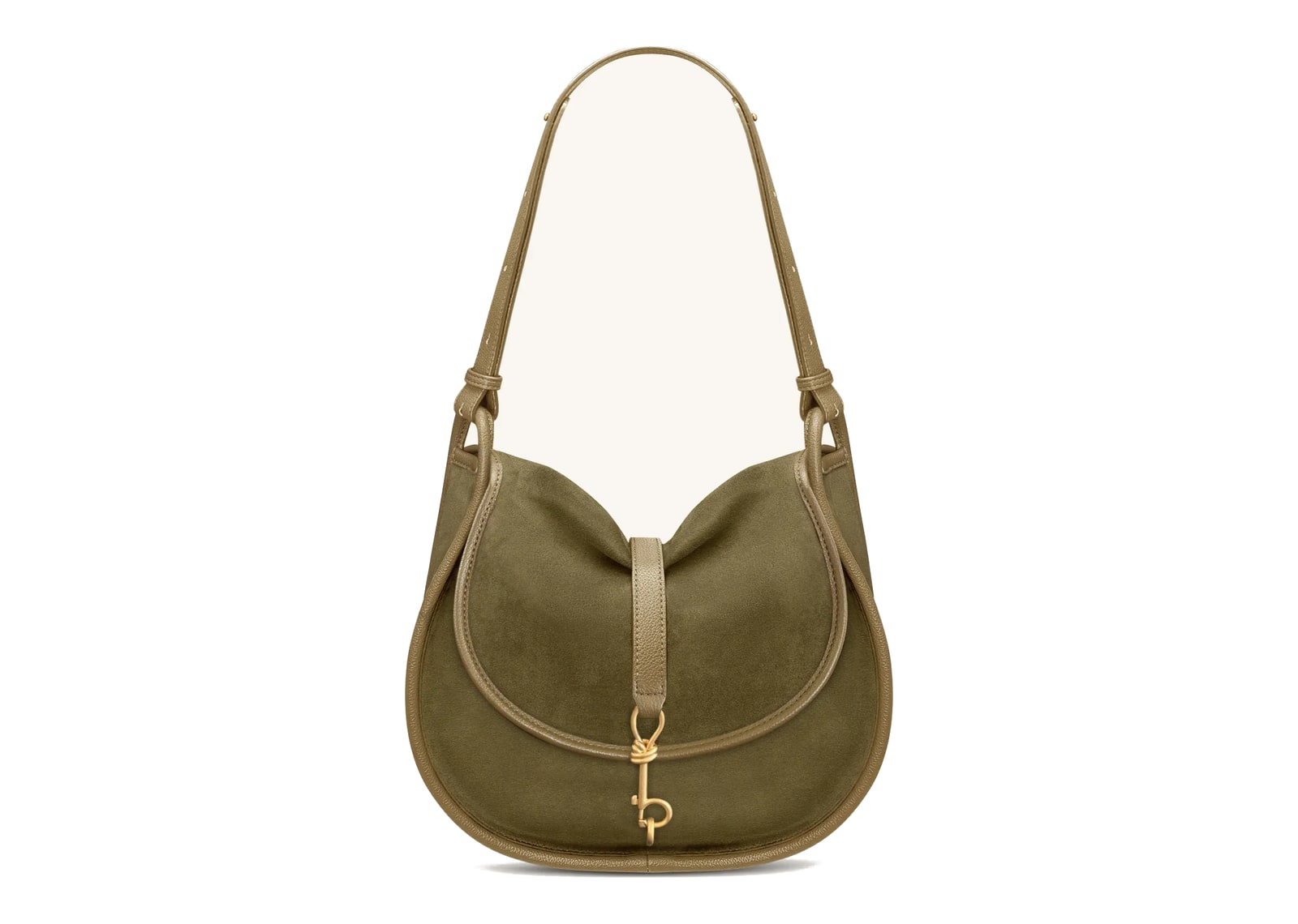 JW PEI Arla Small Faux Suede Hobo Bag Olive Green