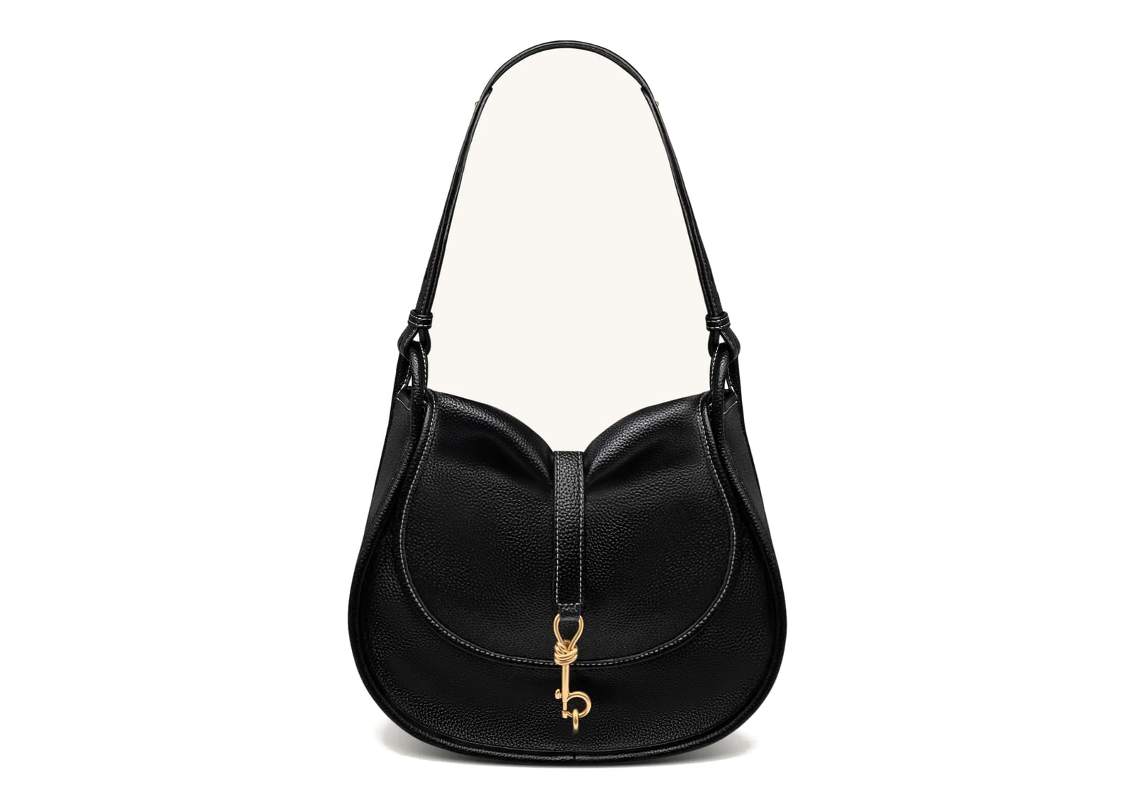 JW PEI Arla Small Hobo Bag Black Pebbled