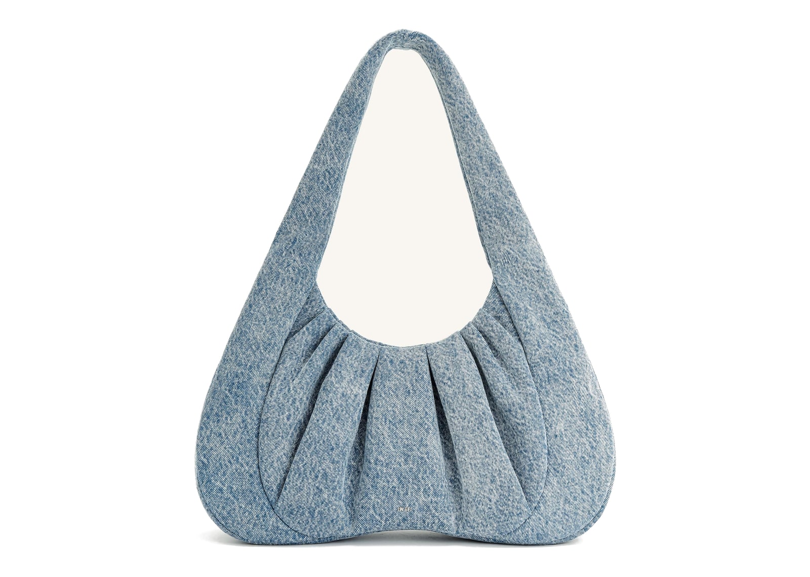 JW PEI Ashley Denim Ruched Shoulder Bag Blue