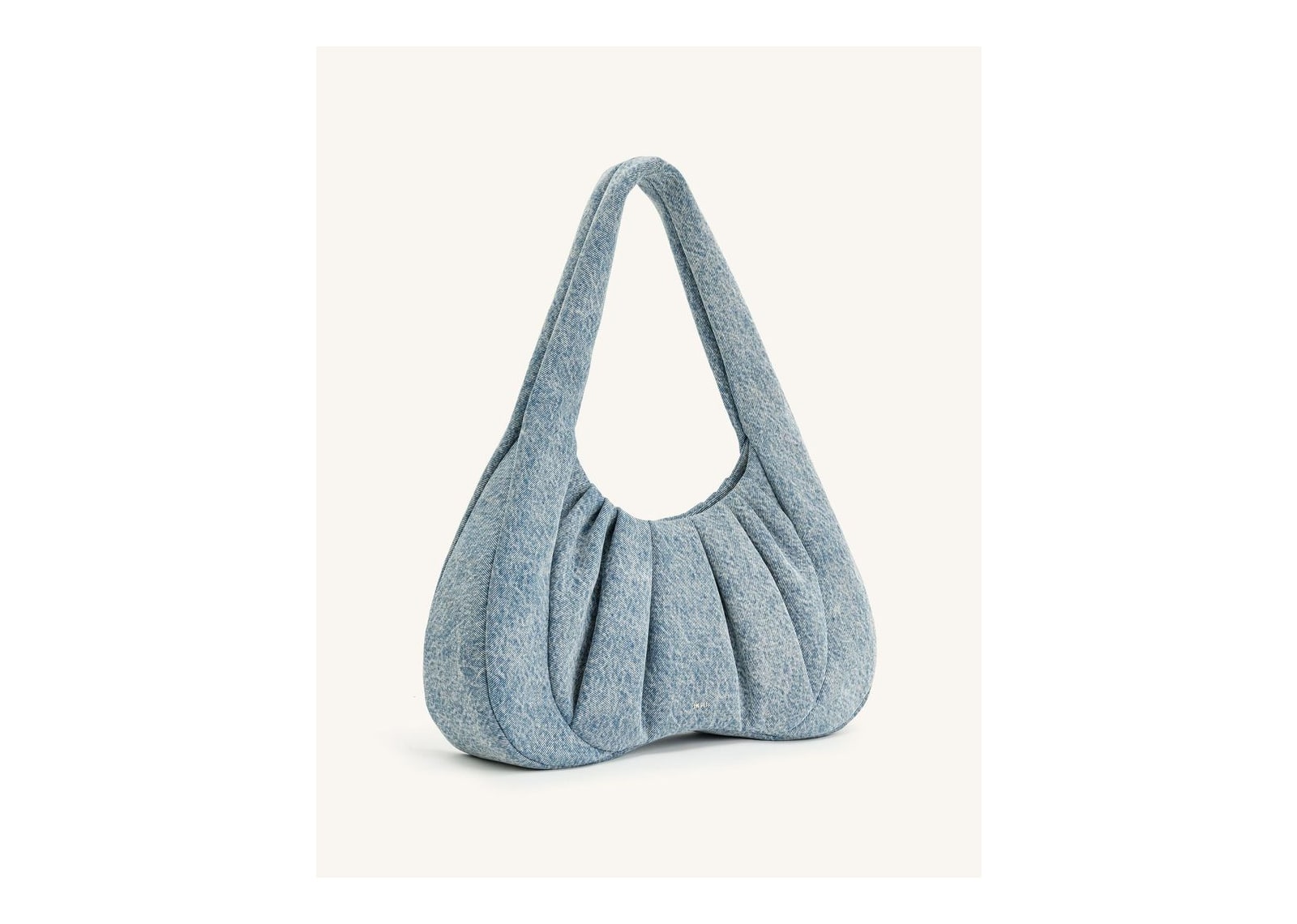 JW PEI Ashley Denim Ruched Shoulder Bag Blue - görsel 2