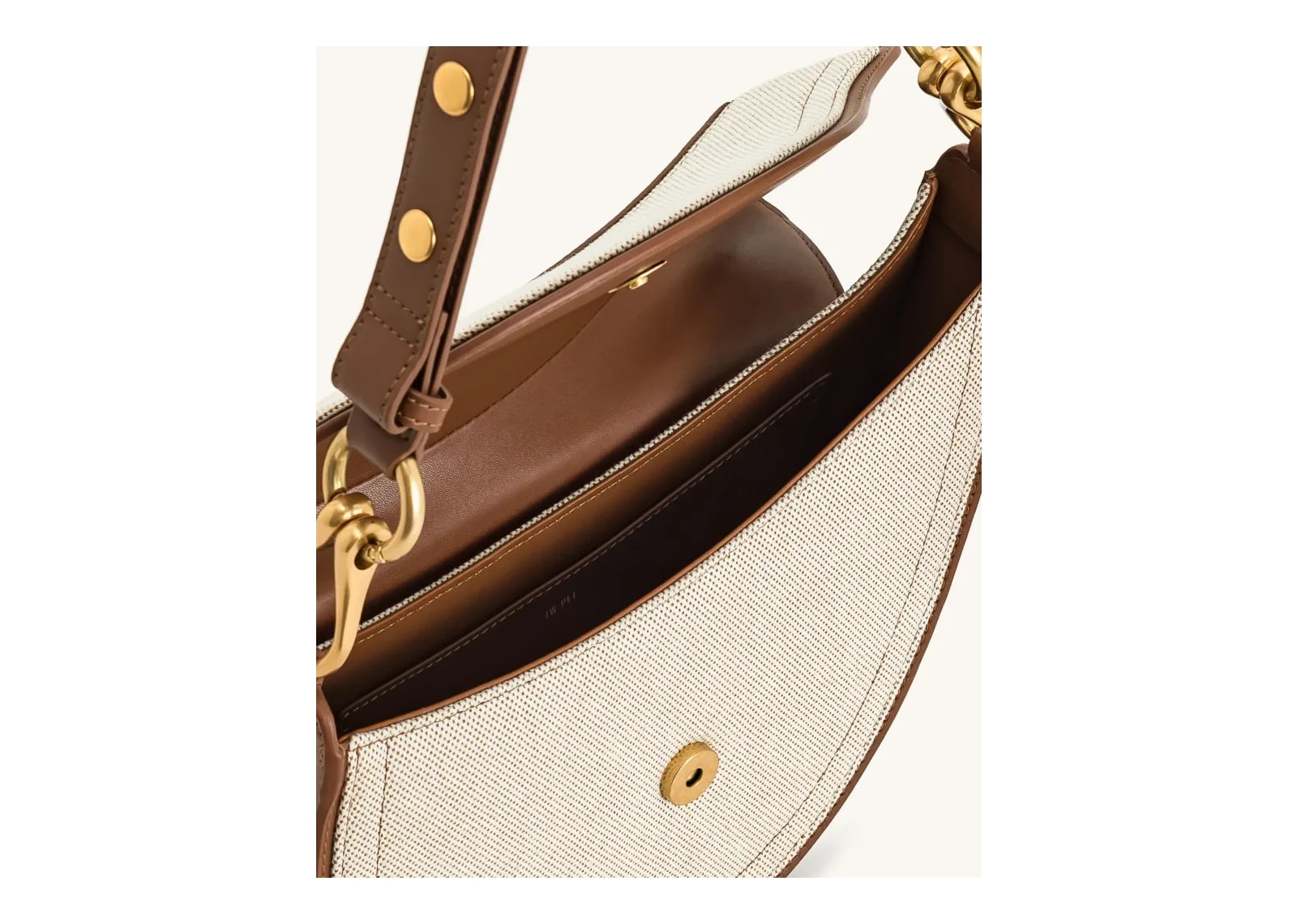 JW PEI Ashlie Crossbody Bag Brown Canvas - görsel 4