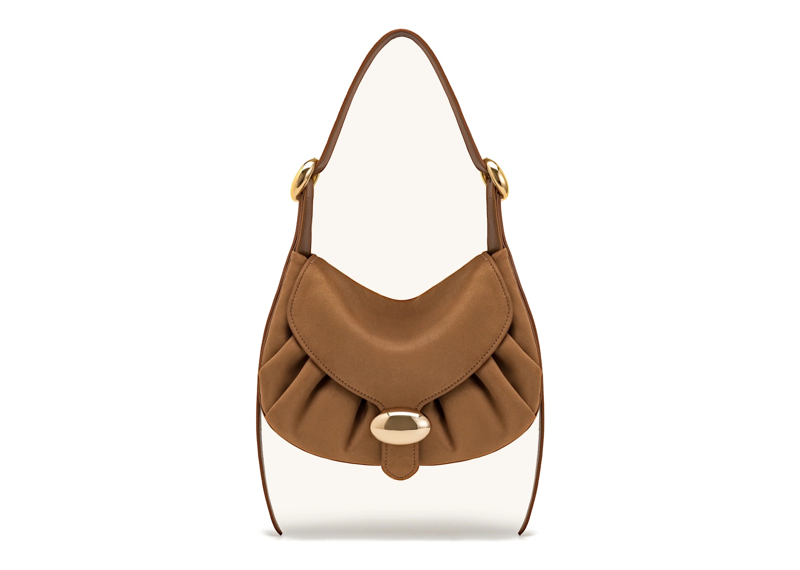 JW PEI Avery Faux Suede Draped Hobo Bag Camel