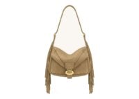 JW PEI Avery Fringe Faux Suede Shoulder Bag Khaki