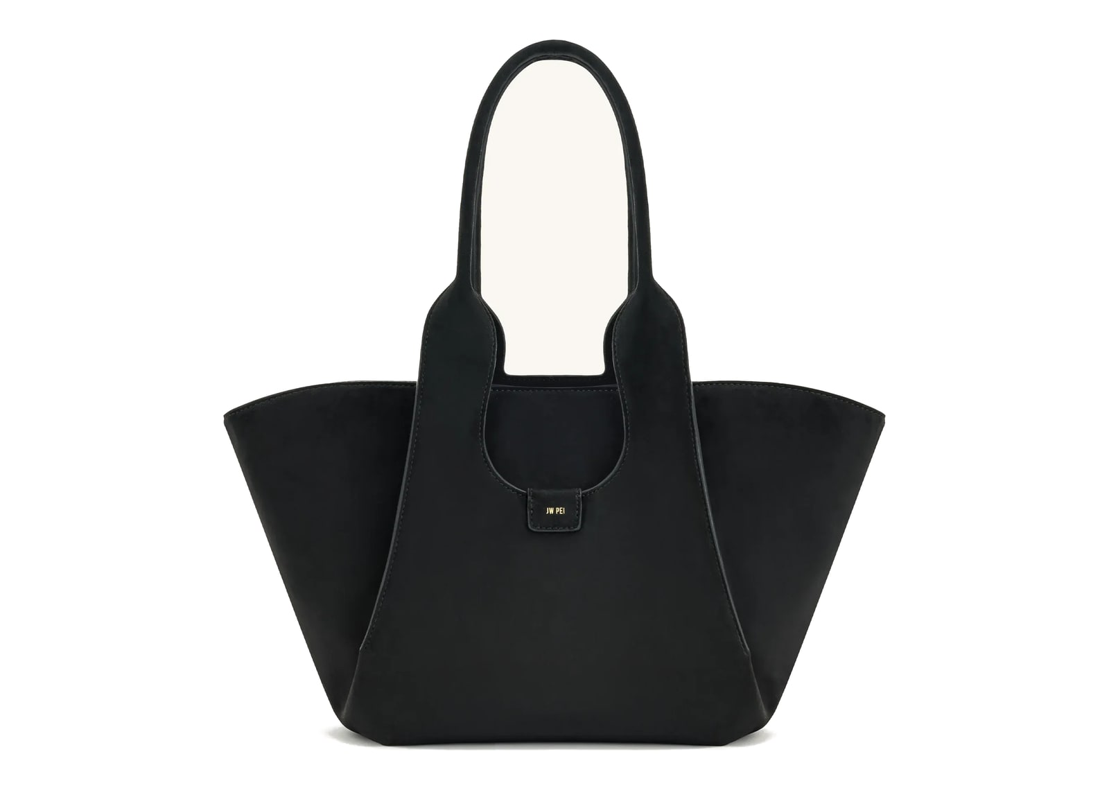 JW PEI Cara Faux Suede Tote Bag Black