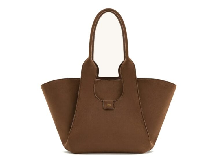 JW PEI Cara Faux Suede Tote Bag Mocha Brown