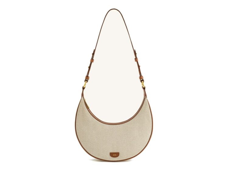 JW PEI Carly Canvas Saddle Bag Beige
