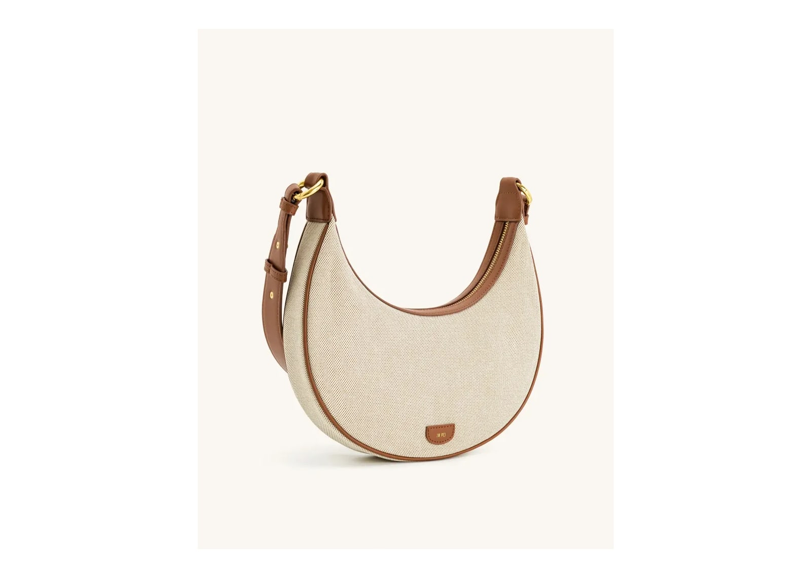 JW PEI Carly Canvas Saddle Bag Beige - görsel 2