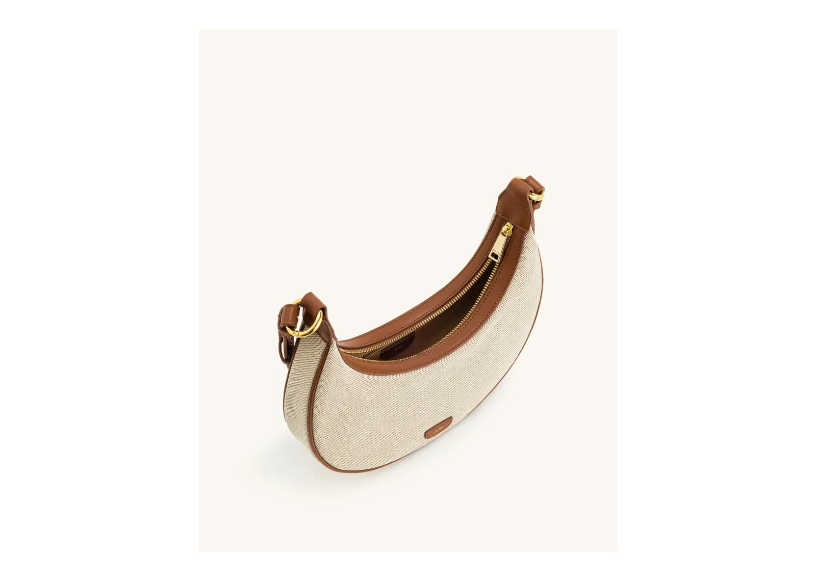 JW PEI Carly Canvas Saddle Bag Beige - görsel 4