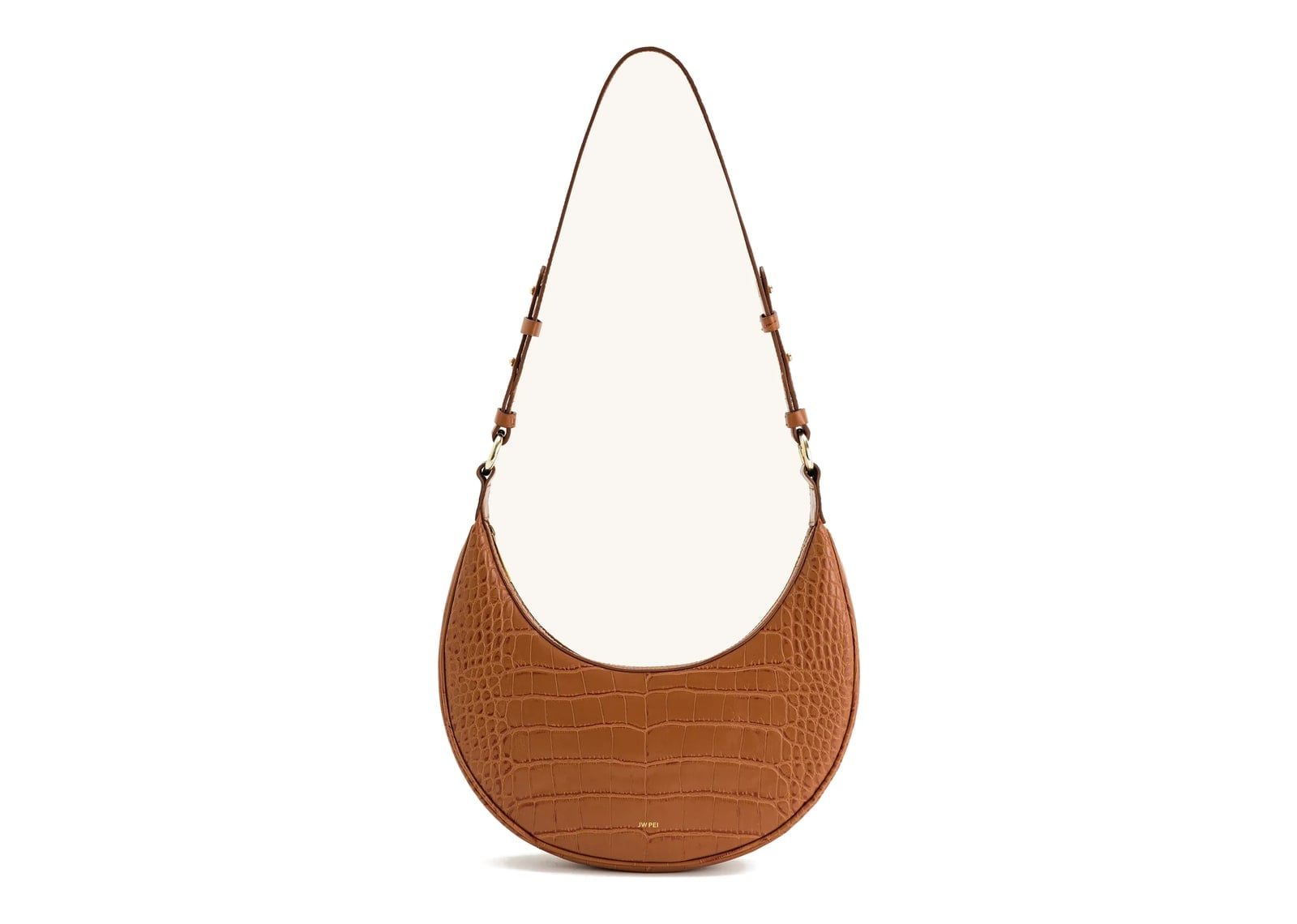 JW PEI Carly Saddle Bag Acorn Brown Croc