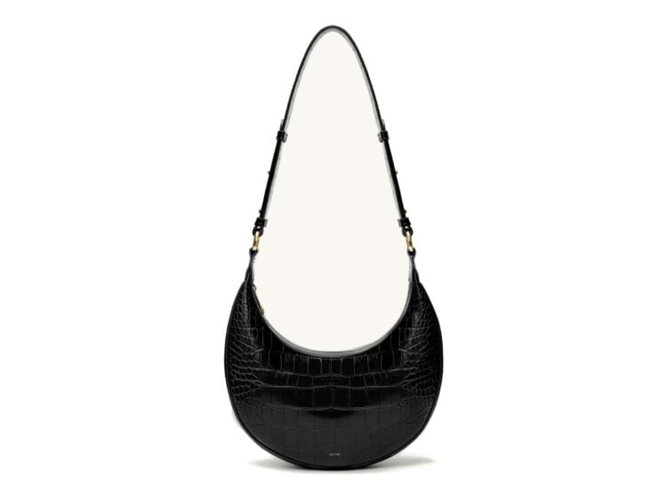 JW PEI Carly Saddle Bag Black Croc