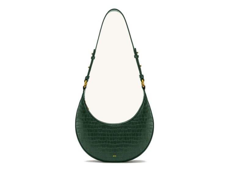 JW PEI Carly Saddle Bag Dark Green Croc