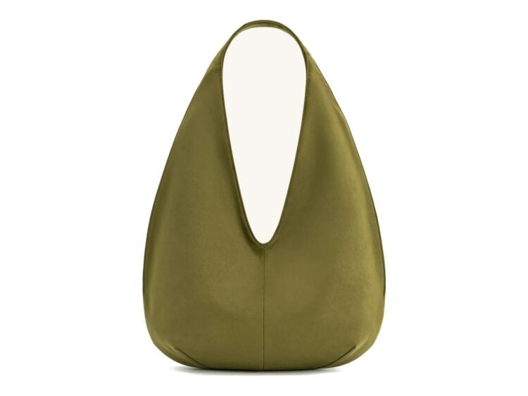 JW PEI Dara Faux Suede Hobo Bag Dark Olive