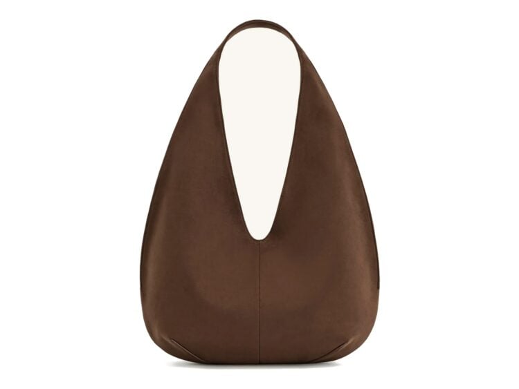 JW PEI Dara Faux Suede Hobo Bag Mocha Brown