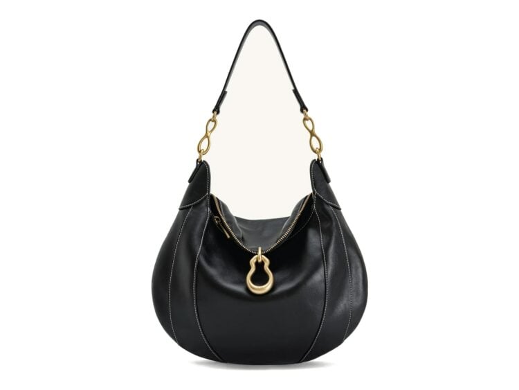 JW PEI Daria Metal Pendant Embellished Shoulder Bag Black