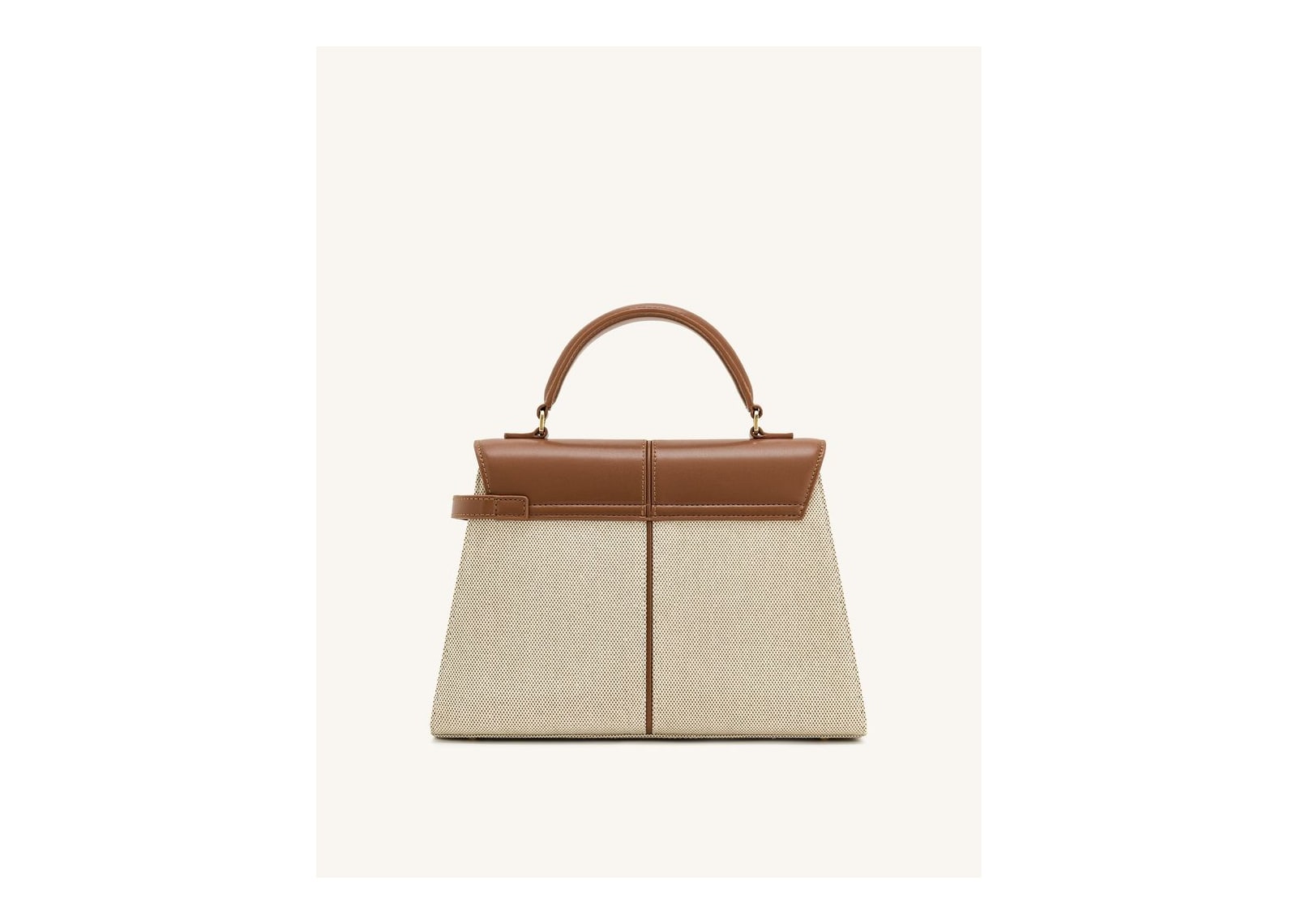 JW PEI Elise Large Top Handle Bag Brown Canvas - görsel 3