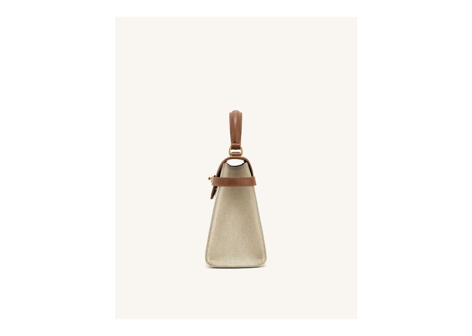 JW PEI Elise Large Top Handle Bag Brown Canvas - görsel 4