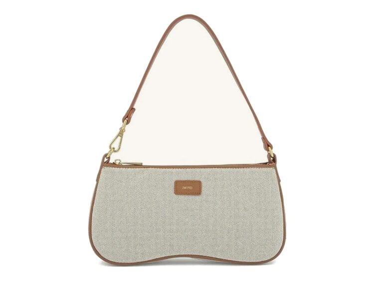 JW PEI Eva Shoulder Handbag Beige Canvas