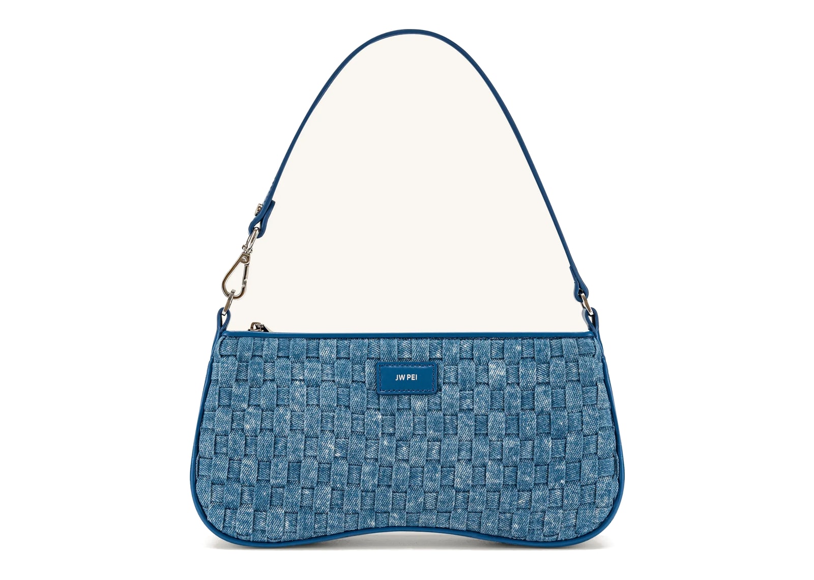 JW PEI Eva Shoulder Handbag Blue Denim Weave