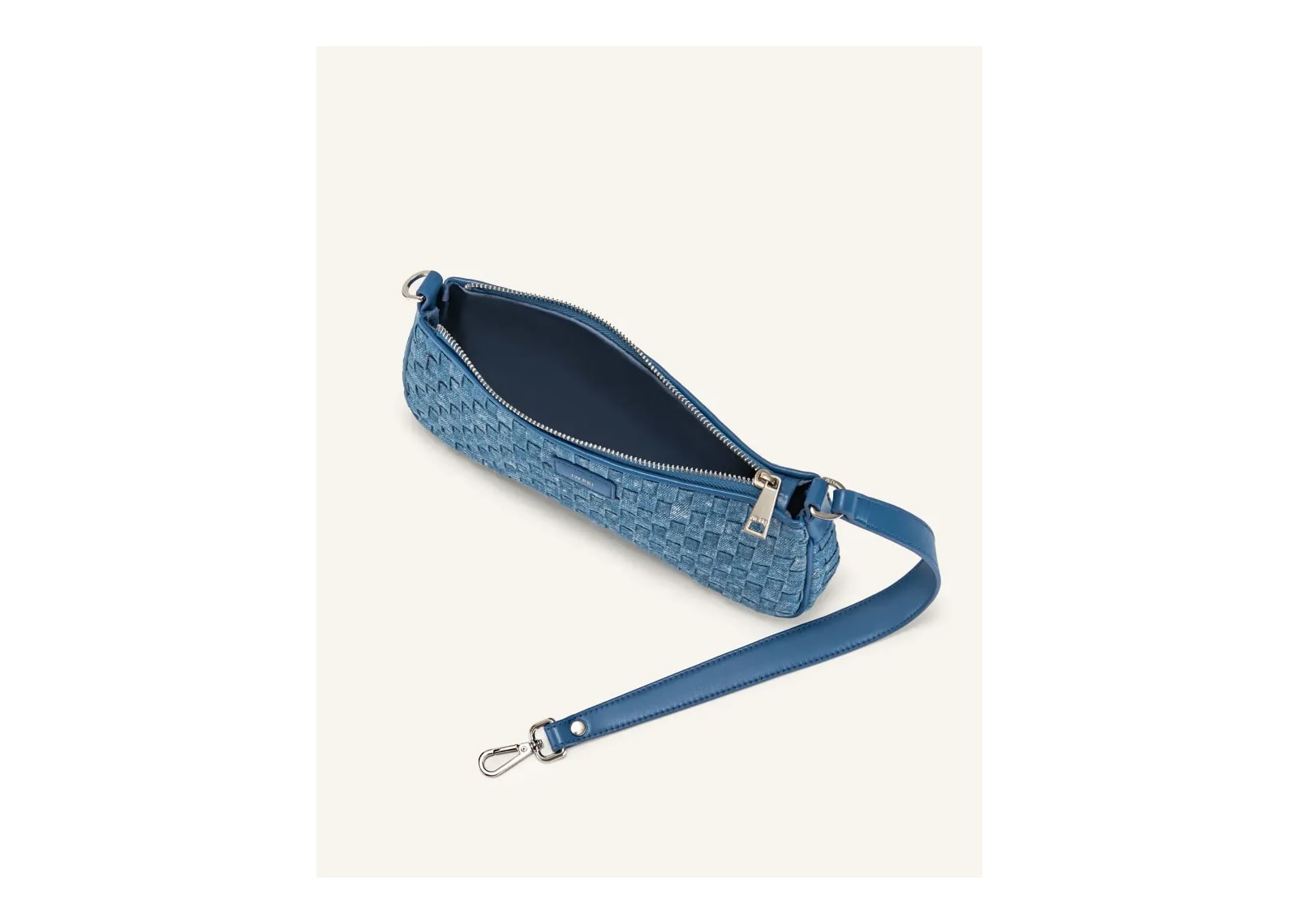 JW PEI Eva Shoulder Handbag Blue Denim Weave - görsel 4