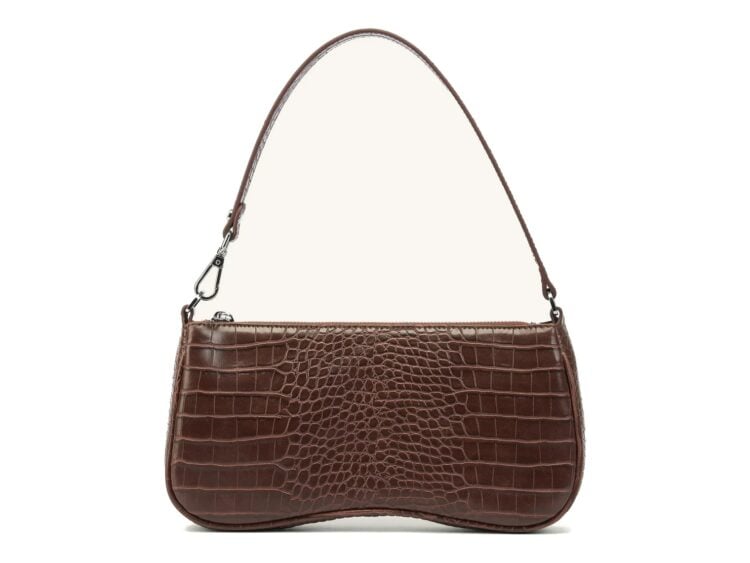 JW PEI Eva Shoulder Handbag Brown Croc