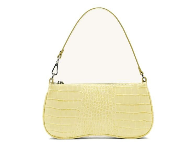 JW PEI Eva Shoulder Handbag Light Yellow Croc