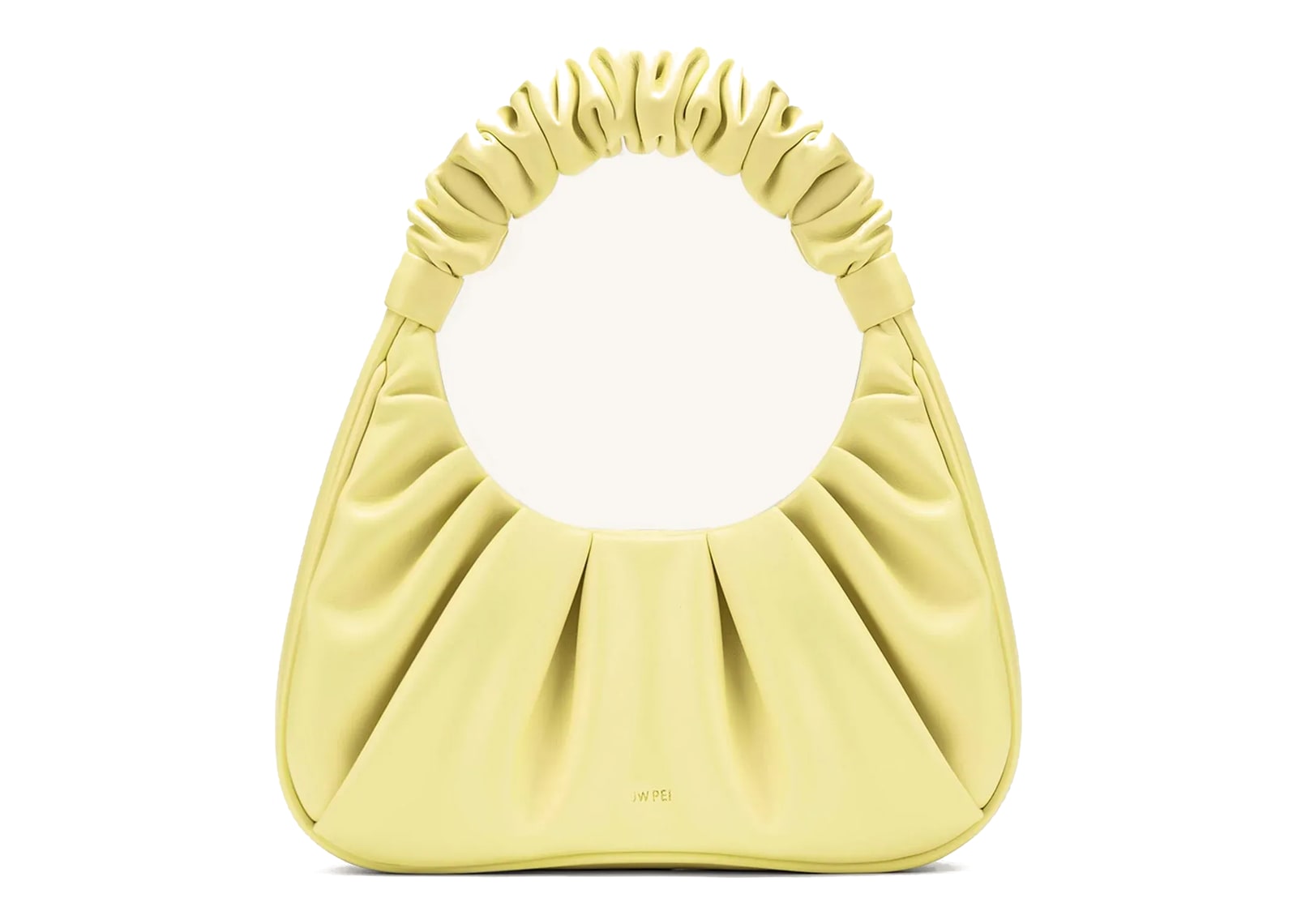 JW PEI Gabbi Ruched Hobo Handbag Light Yellow