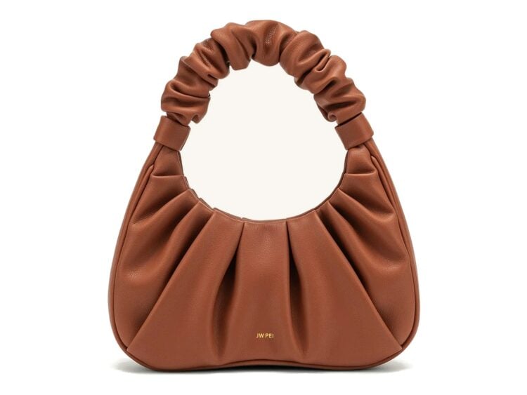JW PEI Gabbi Ruched Hobo Handbag Nutella