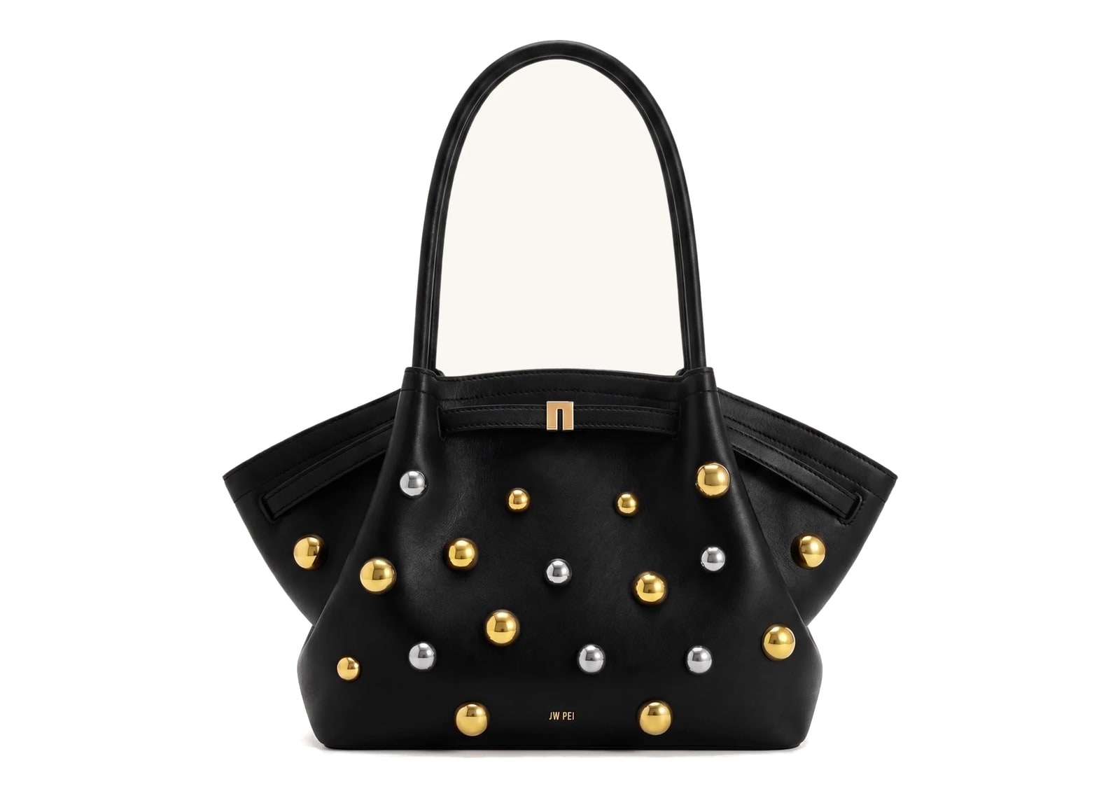 JW PEI Hana Large Studded Tote Bag Dark Black