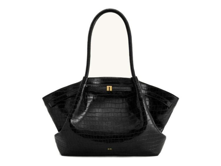 JW PEI Hana Large Tote Bag Black Croc