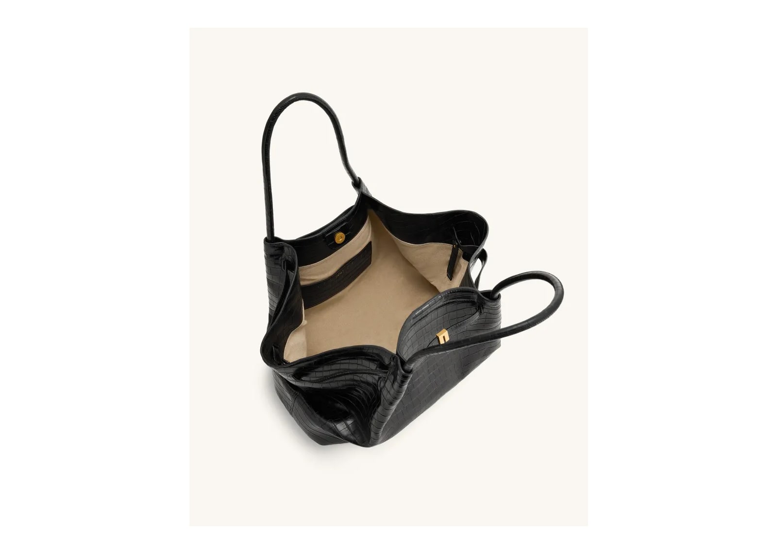 JW PEI Hana Large Tote Bag Black Croc - görsel 4