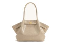 JW PEI Hana Large Tote Bag Elephant Grey Croc