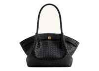 JW PEI Hana Large Weave Texture Tote Bag Black