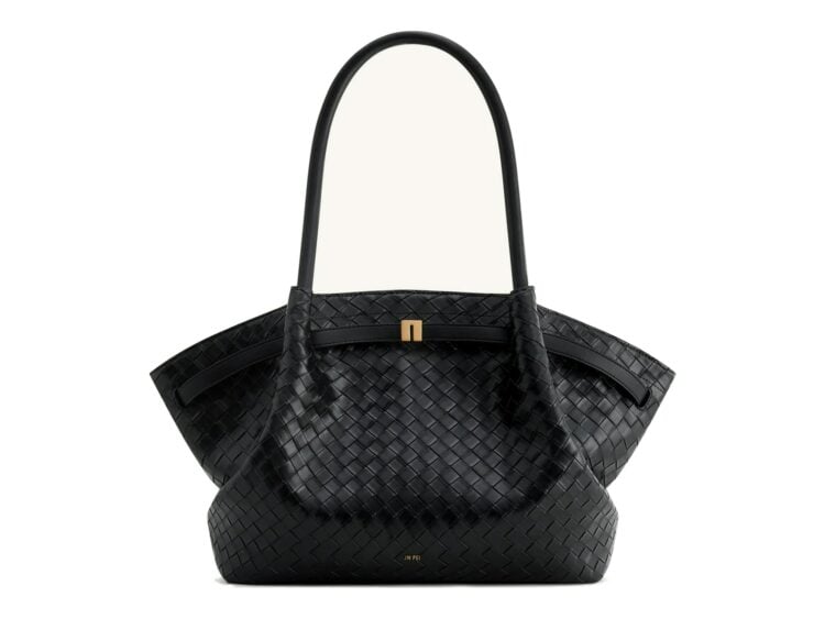 JW PEI Hana Large Weave Texture Tote Bag Black
