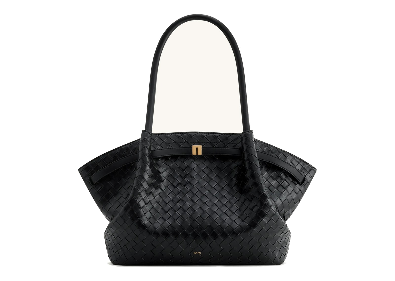 JW PEI Hana Large Weave Texture Tote Bag Black