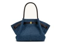 JW PEI Hana Medium Denim Tote Bag Blue Denim