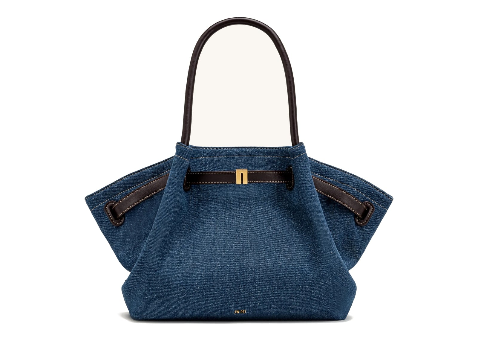 JW PEI Hana Medium Denim Tote Bag Blue Denim