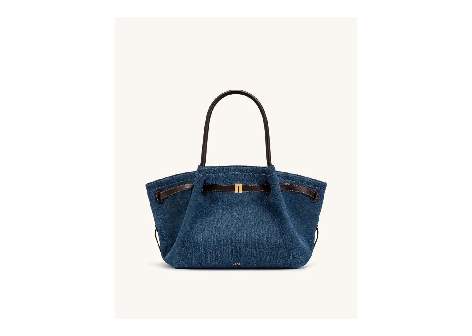 JW PEI Hana Medium Denim Tote Bag Blue Denim - görsel 2