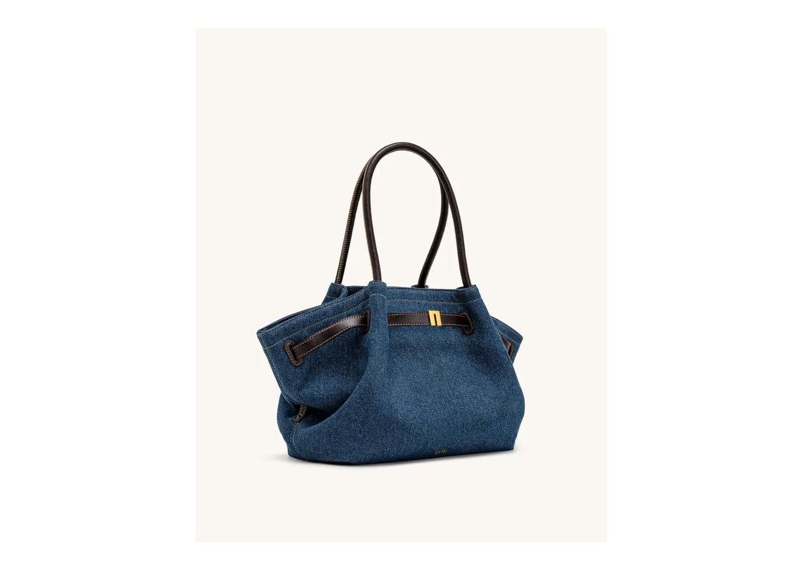 JW PEI Hana Medium Denim Tote Bag Blue Denim - görsel 3