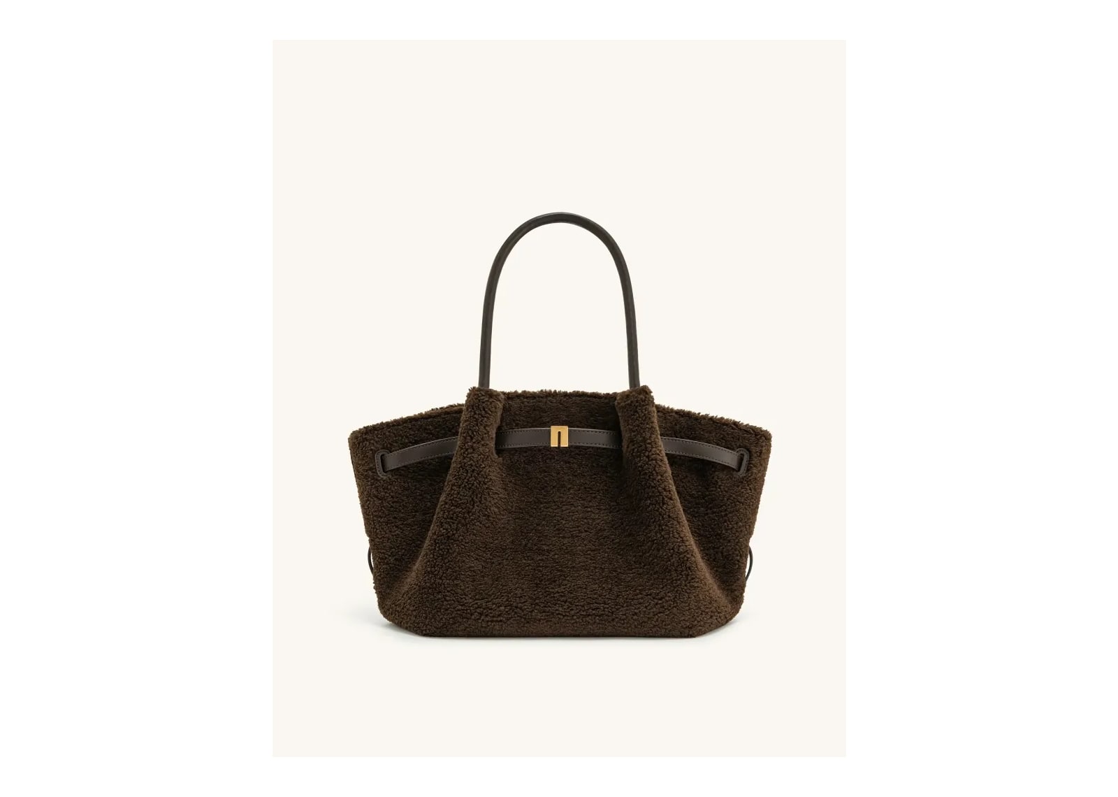 JW PEI Hana Medium Faux Fur Tote Bag Mocha Brown - görsel 2