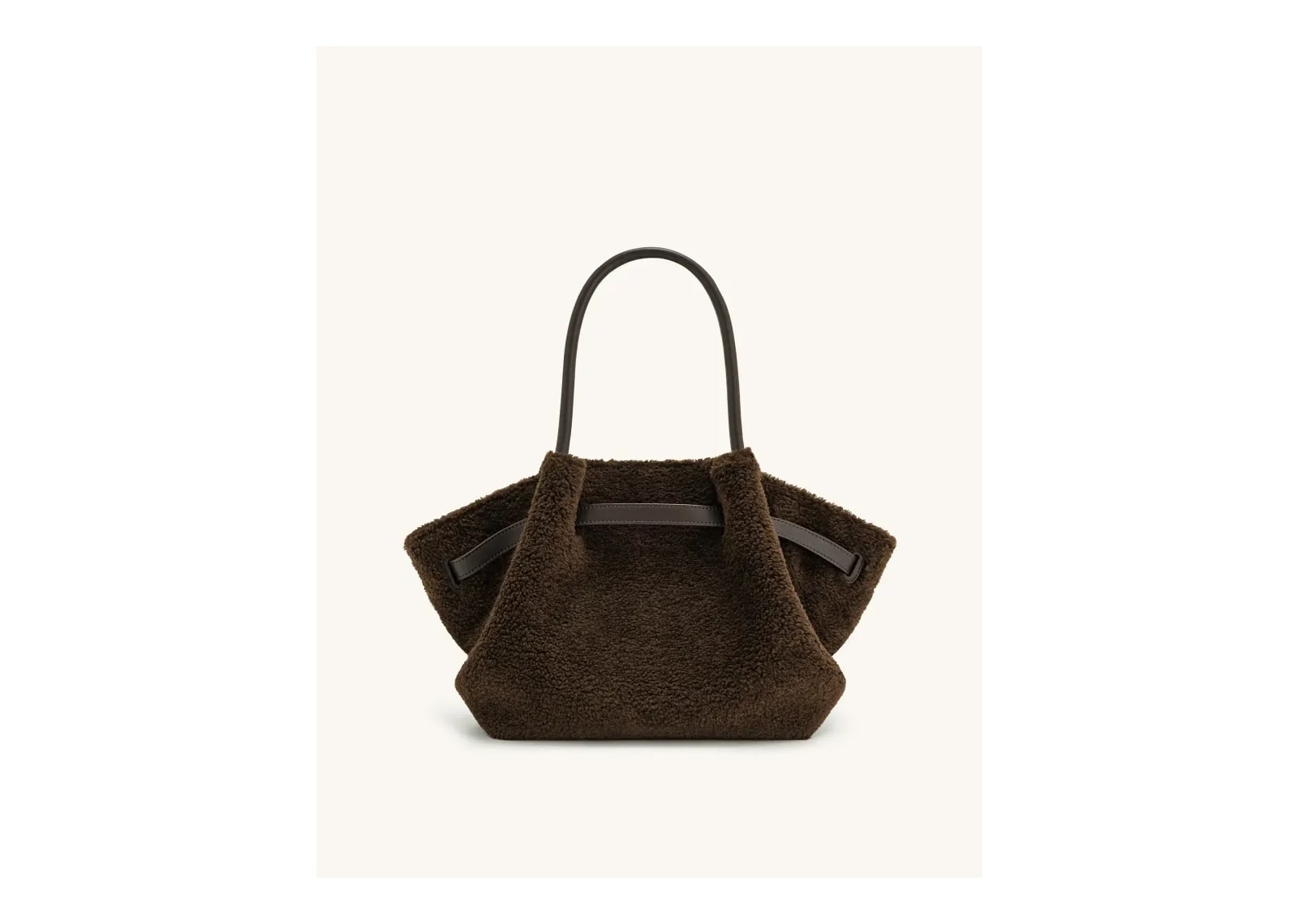 JW PEI Hana Medium Faux Fur Tote Bag Mocha Brown - görsel 4