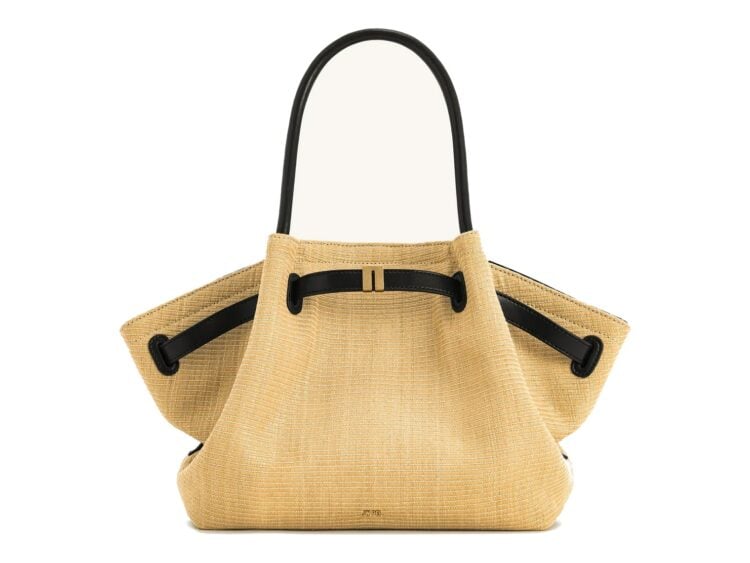 JW PEI Hana Medium Faux Straw Tote Bag Brown Straw